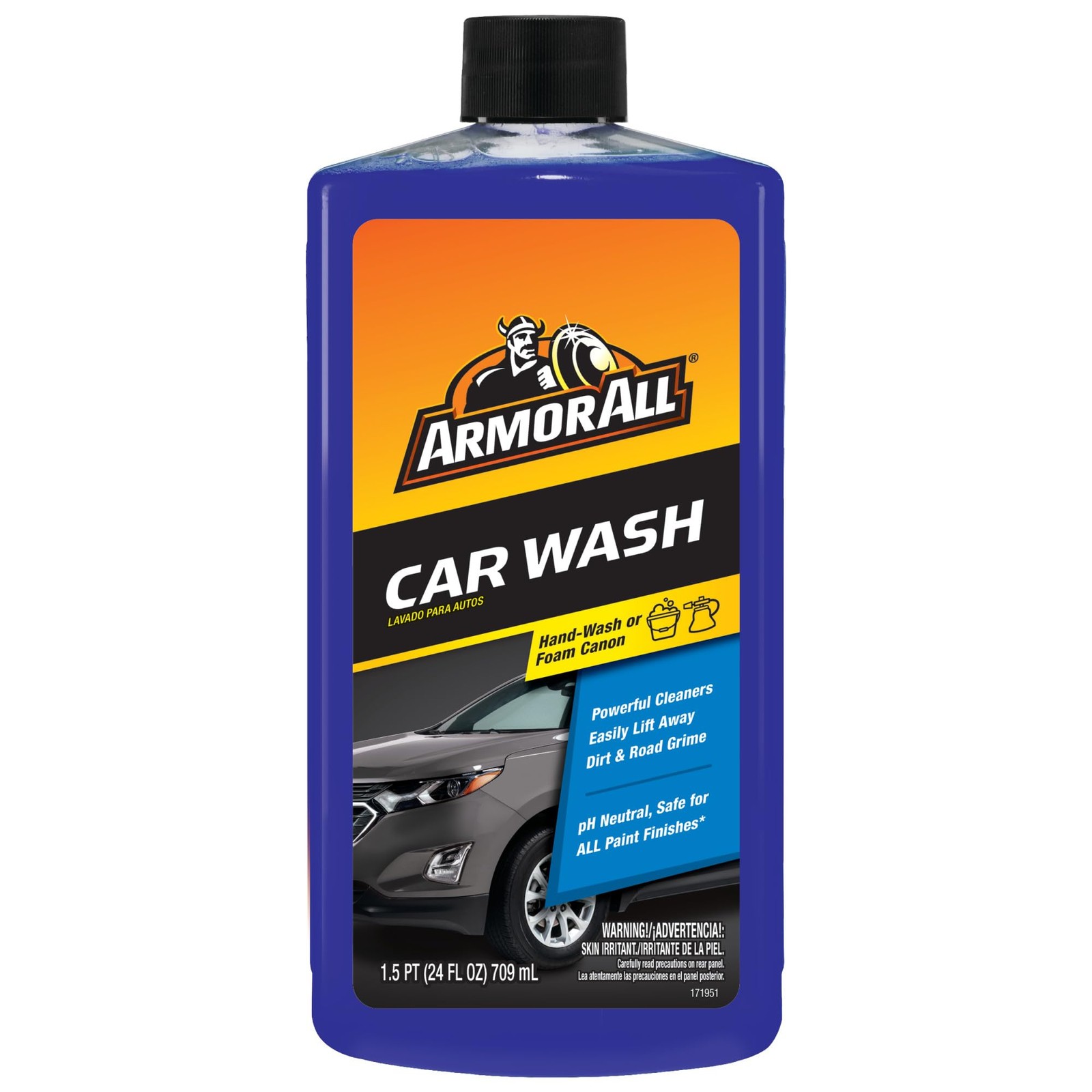 Armor All Car Wash Soap, Powerful 24 Fl Oz (Pack of 1), Multicolor