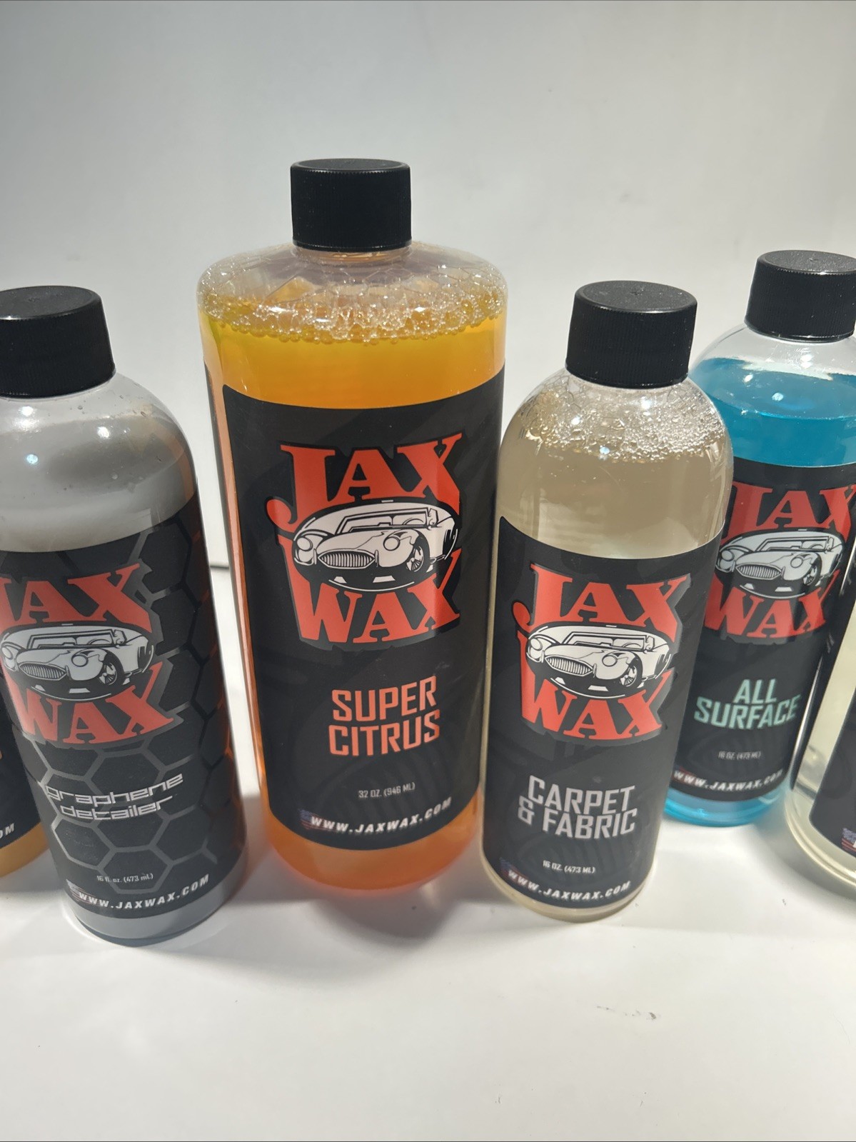 Jax Wax Exterior Detail Products 5-16oz 1-32oz