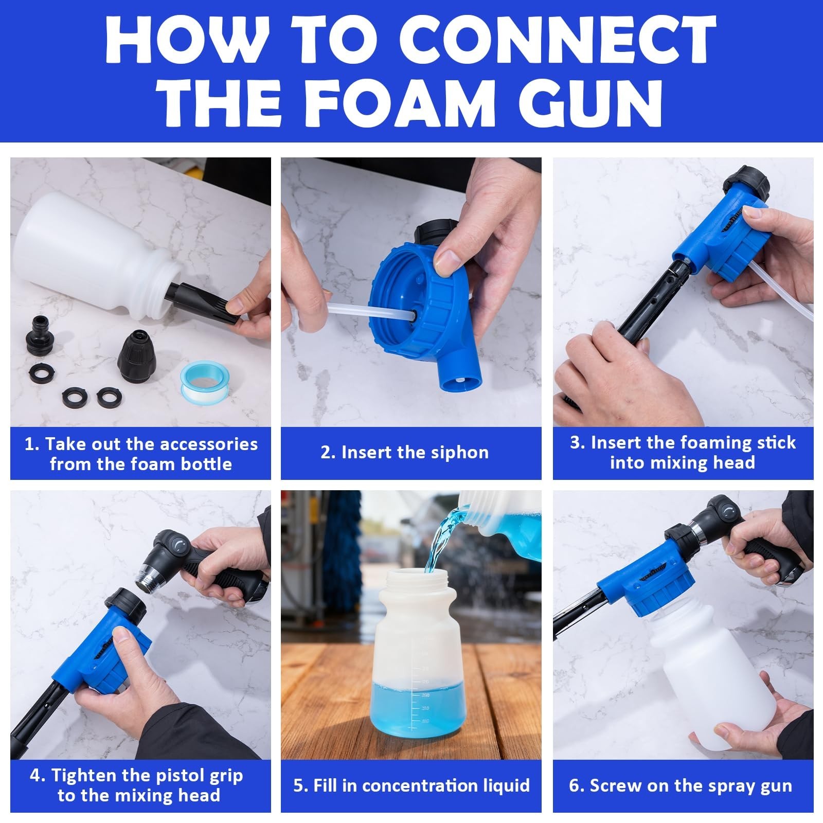 Ultimate Car Wash Detailing Kit – Foam Gun, Brush & Mitt for Interior/Exterior C