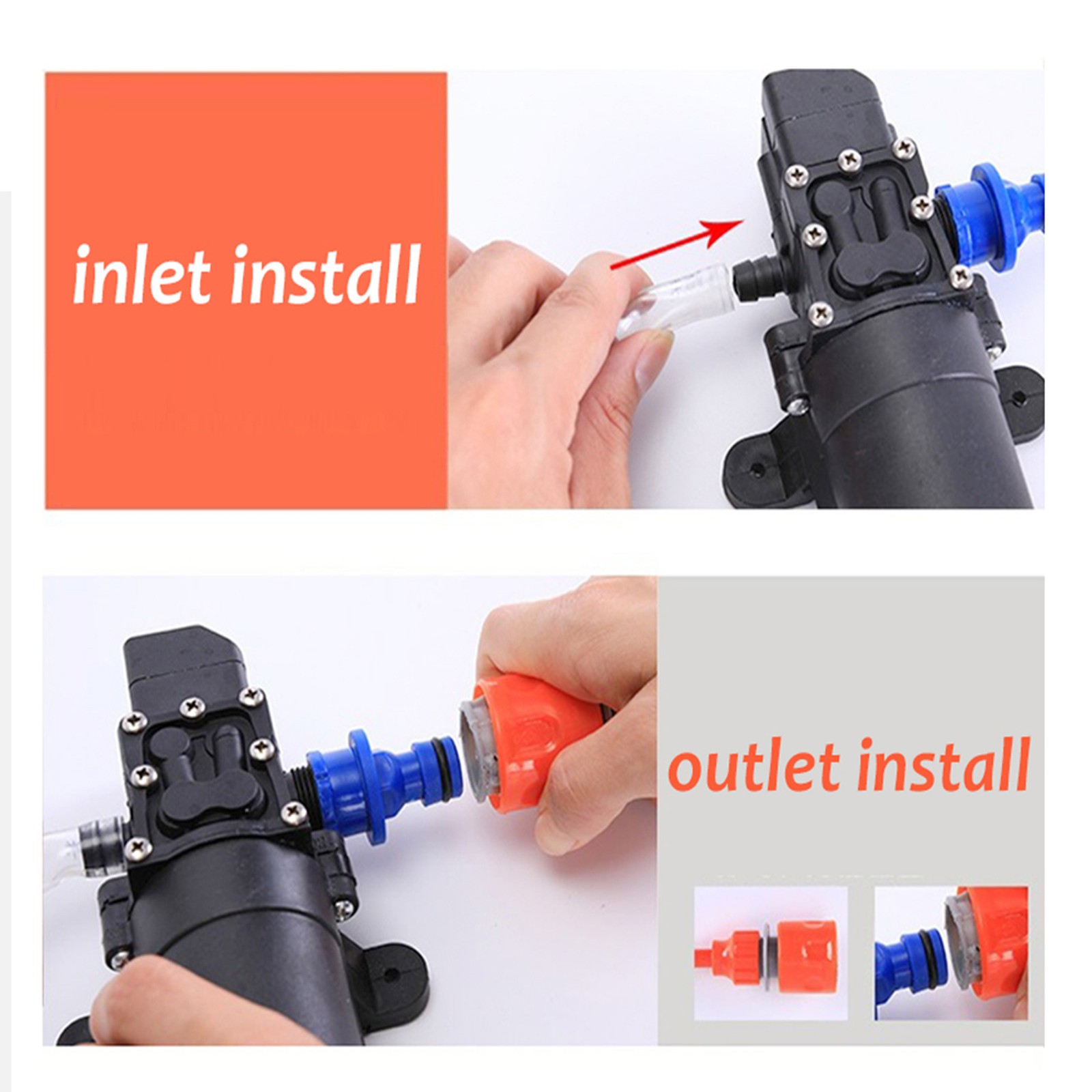 High Pressure Car Washing Machine Kit 12V Electric Pump + Wash Sprayer 2 Modes +
