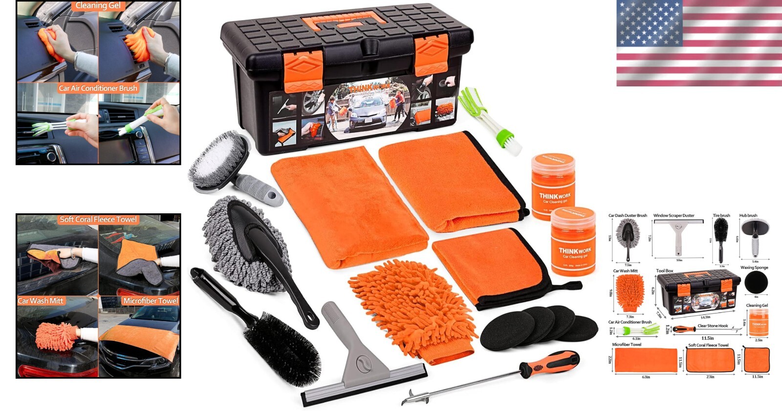 Comprehensive Car Washing Set – 17 Tools for Perfect Detailing and Maintenance