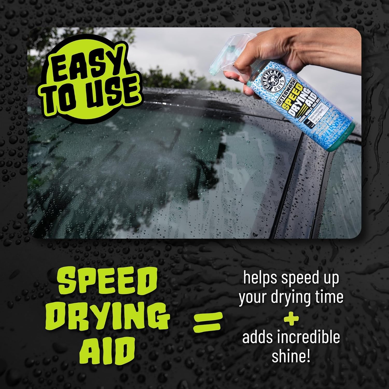 Chemical Guys – After Wash Car Wash Drying Aid 16floz & Microfiber Drying Towels