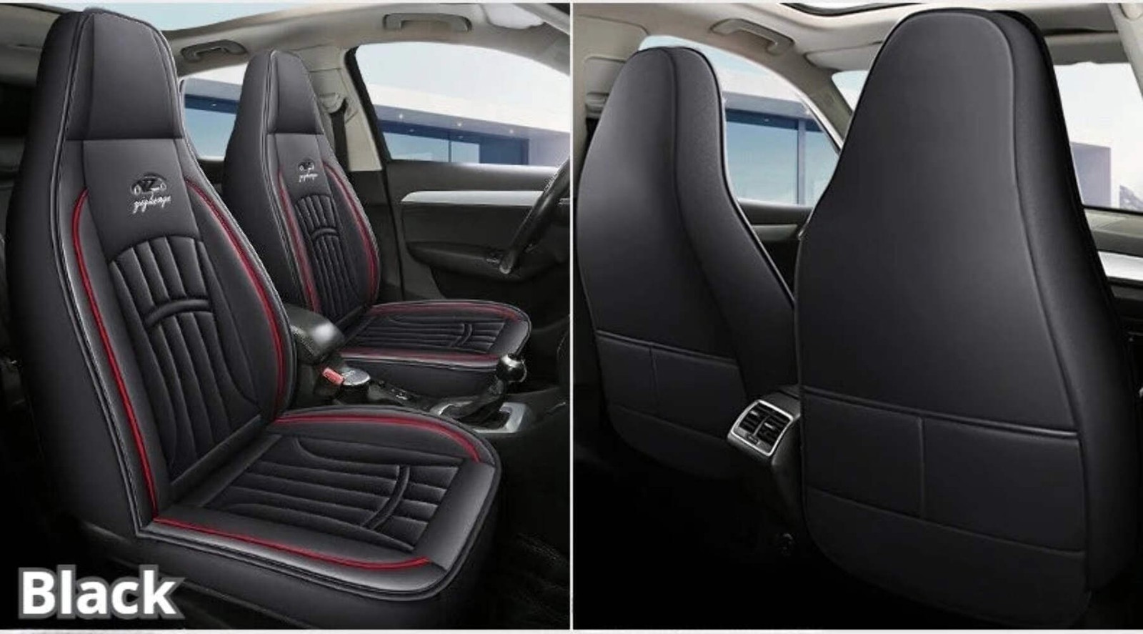 2pc Car Seat Covers for Integrated Headrests Effective Protection Comfortable