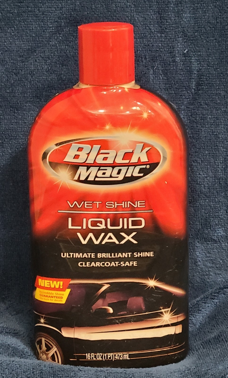Vtg Car Wax 2002 BLACK MAGIC Wet Shine LiquidWax 16 oz **HTF** Half Full Bottle