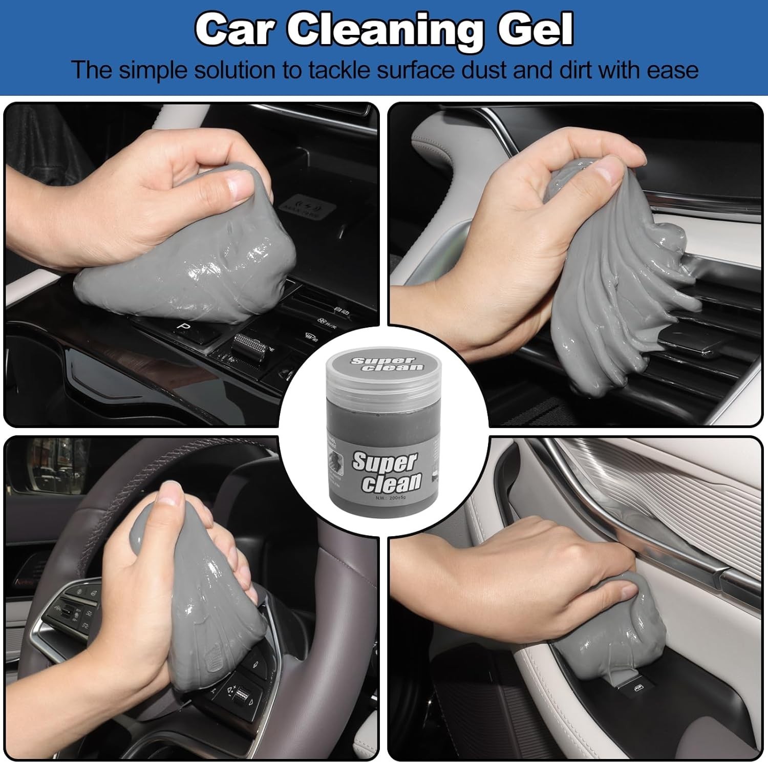 Windshield Cleaner Tool 14Pcs Car Interior Detailing Kit Extendable