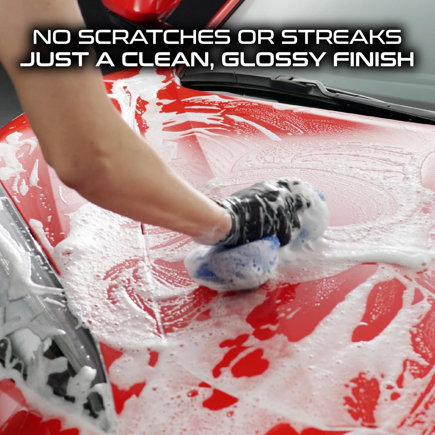 Two-Sided Microfiber Car Wash Sponge with Mesh Scrubber for Intensive Cleanin…