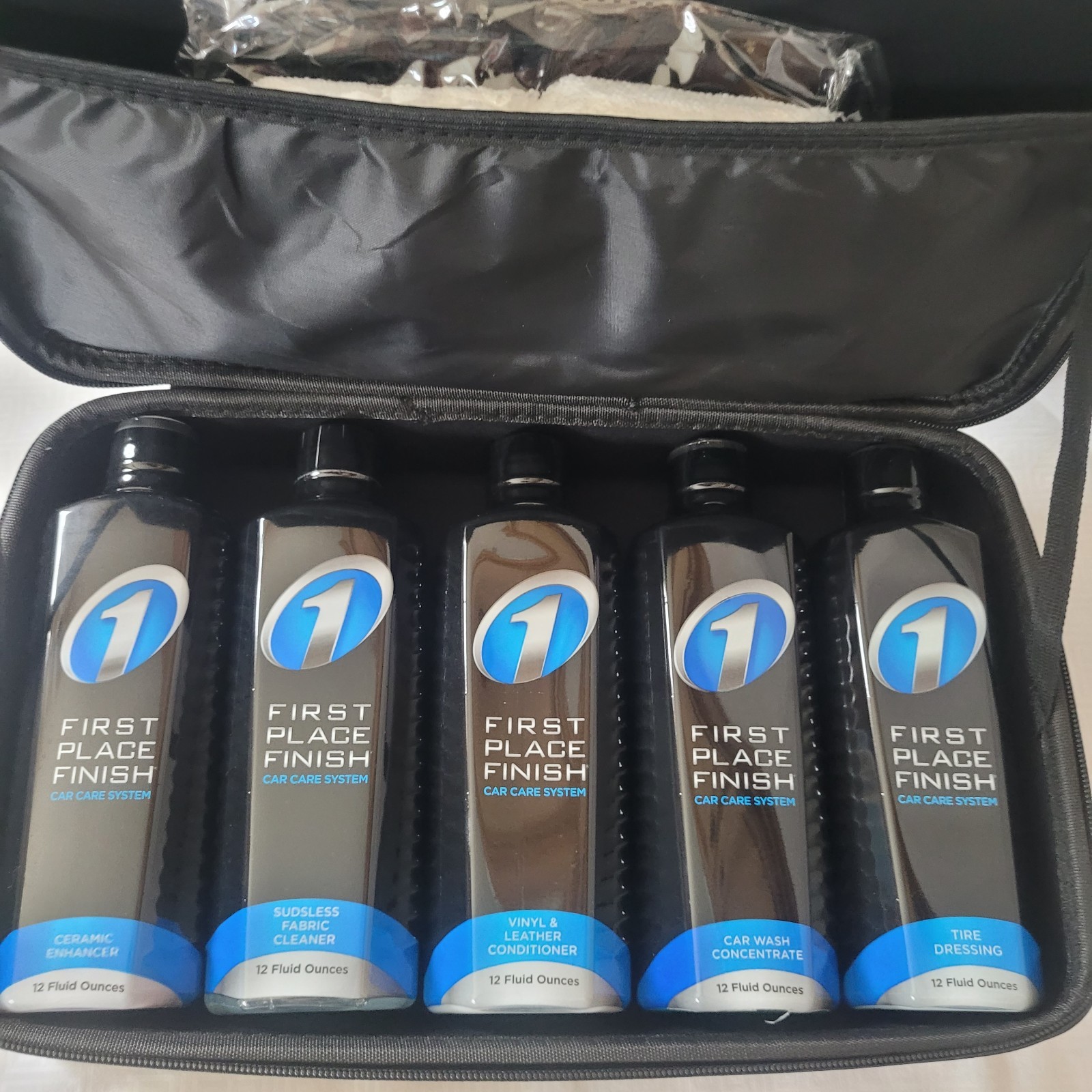 Premium First Place Finish Car Care Products System 12 OZ. Kit 5 Bottle Set NEW