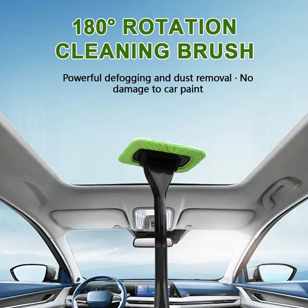 1×Windshield Cleaning Tool Car Window Wiper Cleaner Glass Brush & 5 Reusable Pad