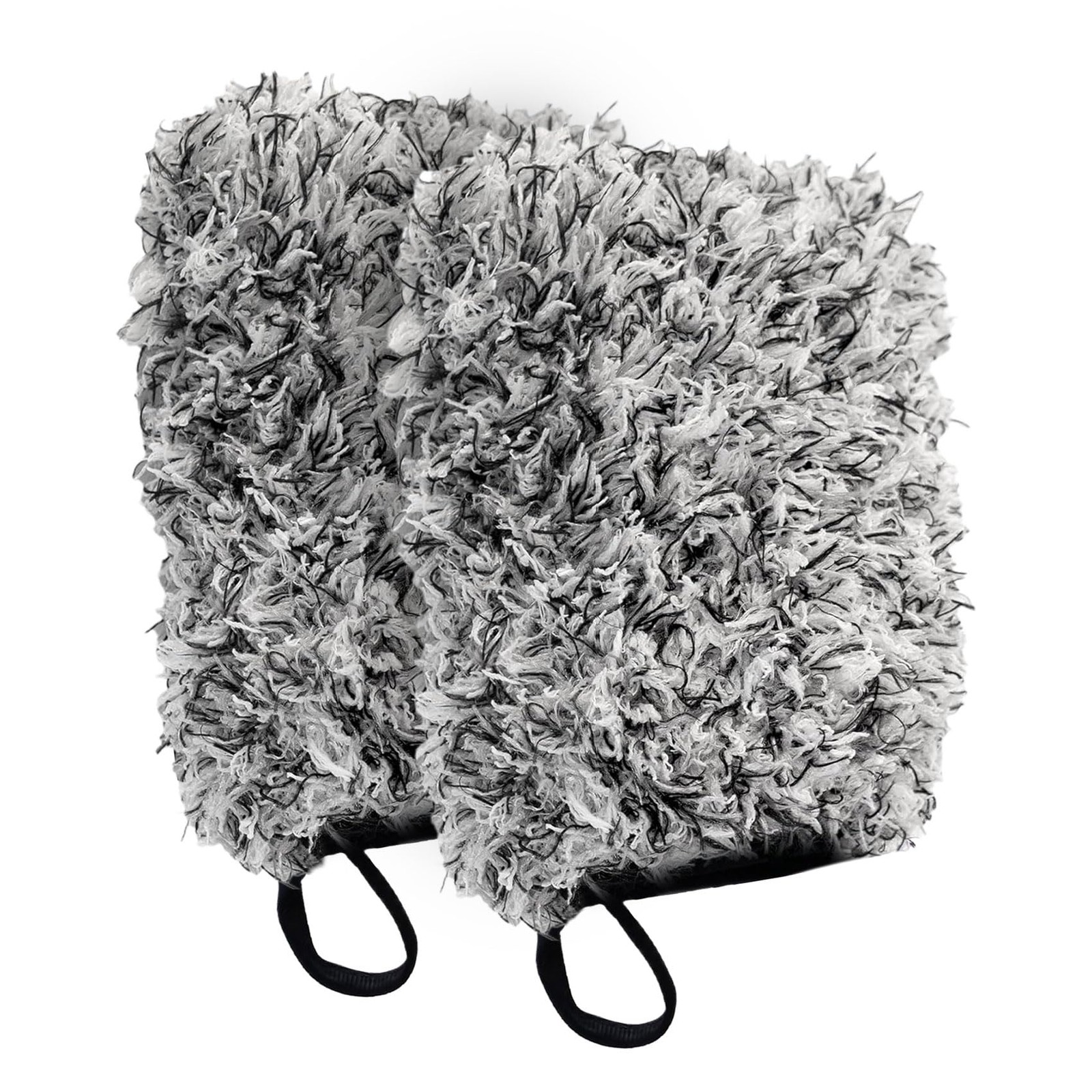 Lyxheth 2PCS Microfiber Car Wash Mitt, Gloves, 6.0*5.3 inches, Grey