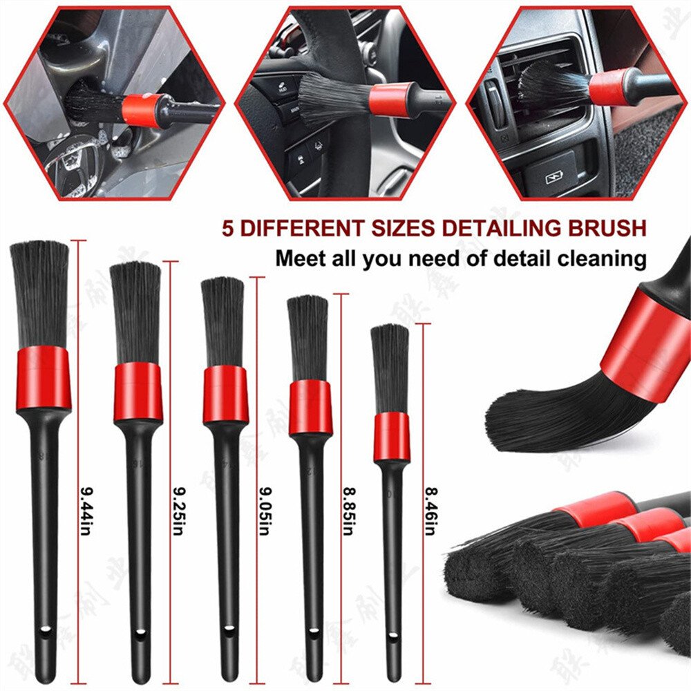 Car Detailing Brush Wash Auto Detailing Cleaning Kit Engine for Wheel Clean Set