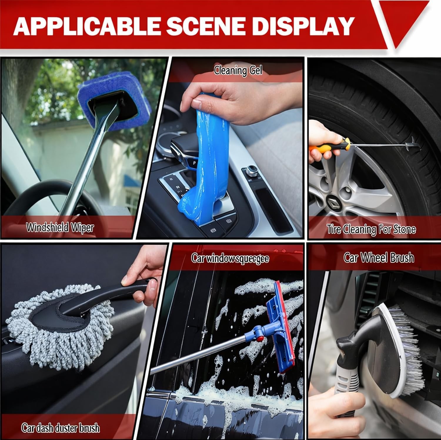 56Pcs Car Wash Cleaning Kit with Foam Gun, Car Wash Brush with Long Handle, C…