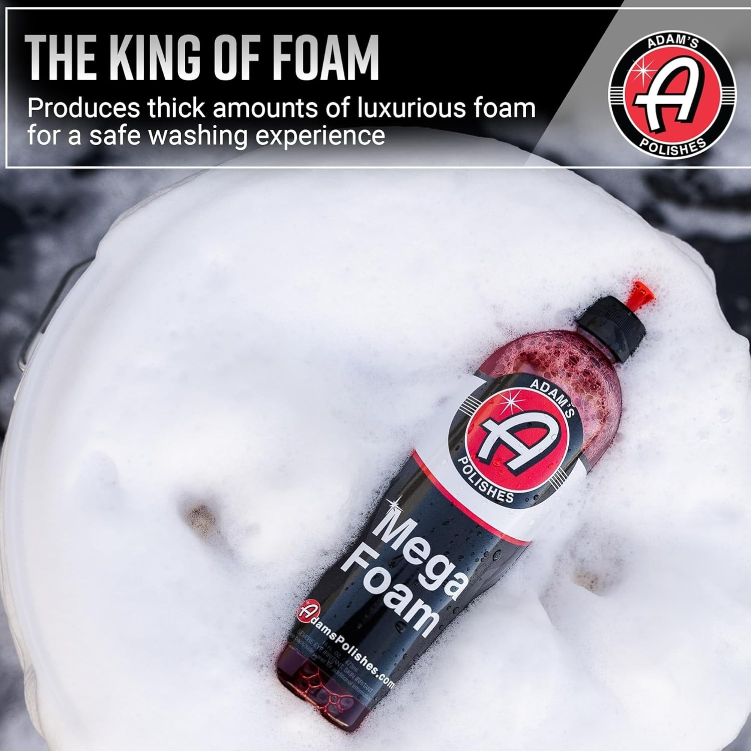 Adam’s Mega Foam 16oz – pH Neutral Car Soap For Car Washing, Concentated For …