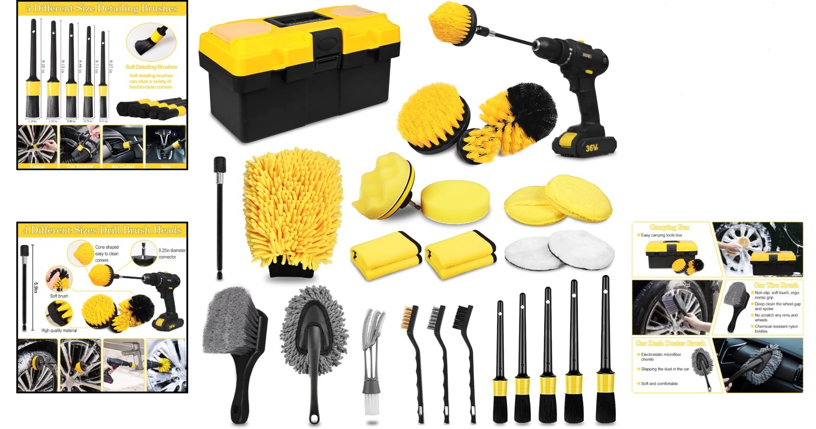 27-Piece Car Detailing Kit: Complete Auto Cleaning Tools for Superior Shine