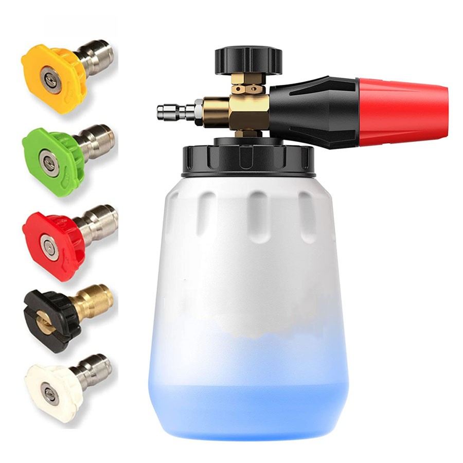 1/4″ Snow Foam Washer Gun Car Wash Soap Lance Cannon Spray Pressure Jet Bottle