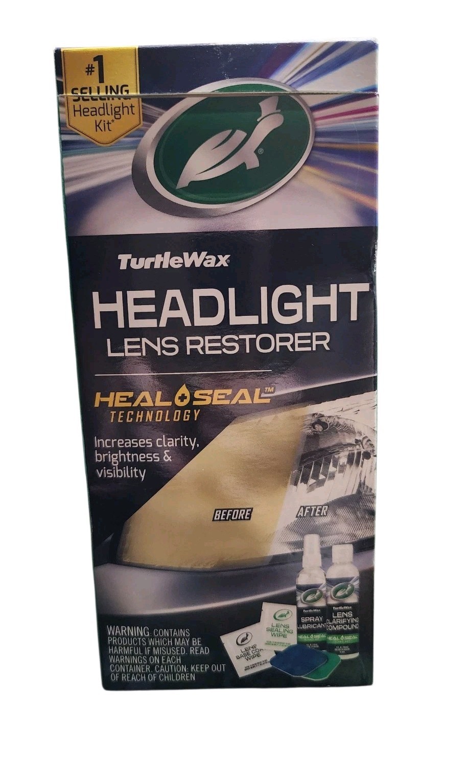 NIB Turtle Wax Headlight Lens Restorer Kit Heal + Seal