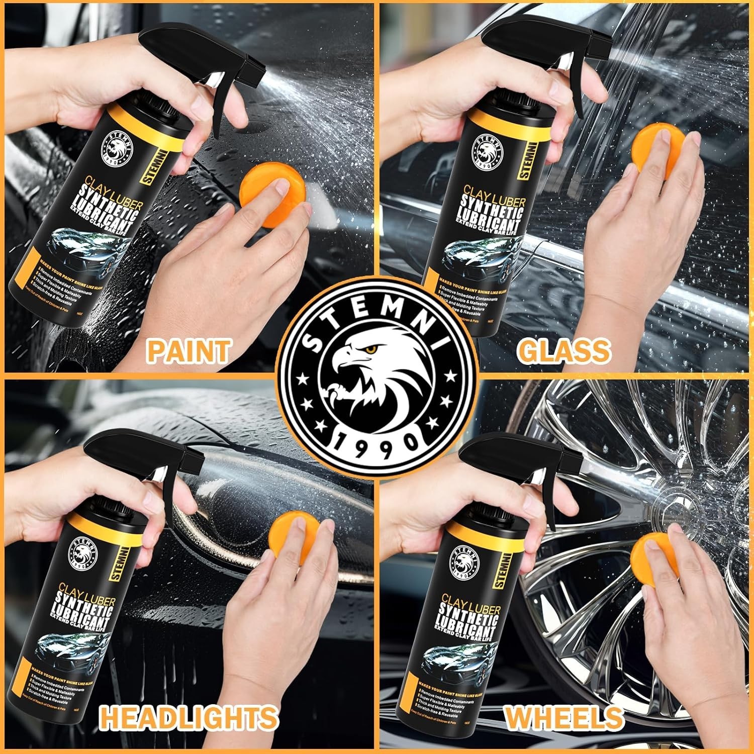 10 Pack Car , Grade Clay Bars Auto Detailing, Clay Luber Synthetic Lubricant…