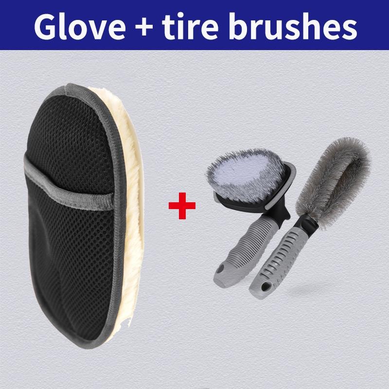 Wool Plush Car Wash Glove Soft Cleaning Brush Auto Motorcycle Detailing Care