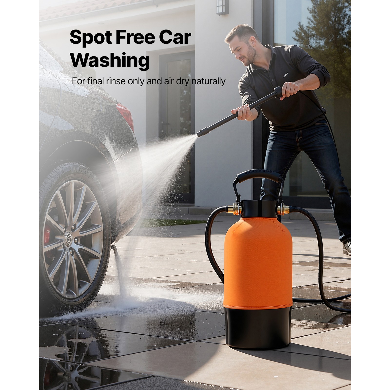 Uimoso Deionized Water System for Spot-Free Car Wash with 5L Resin & TDS Meter