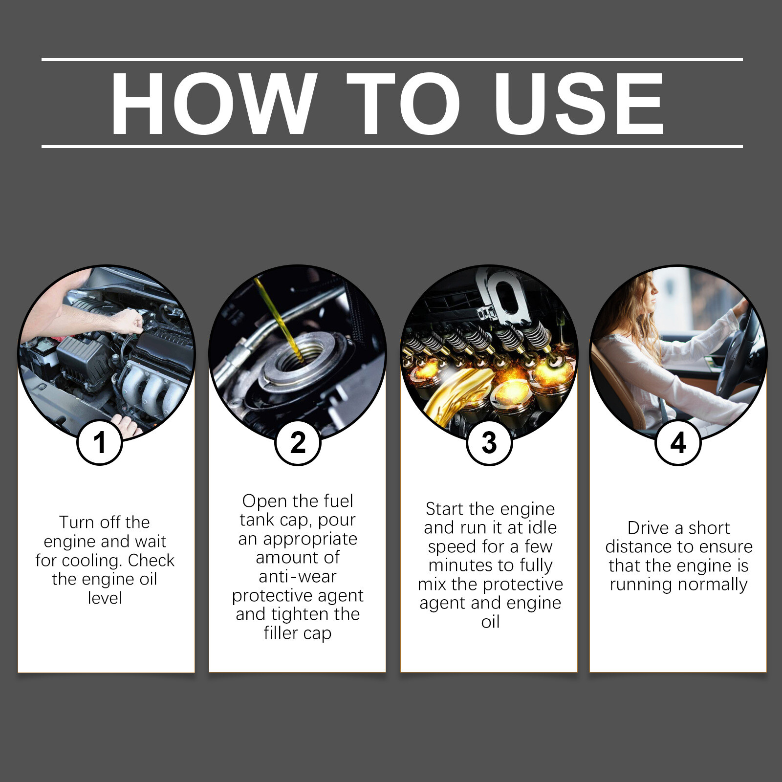 2Pcs Anti-Wear Engine Treatment Oil Additive Highly Effective Engine Protectant