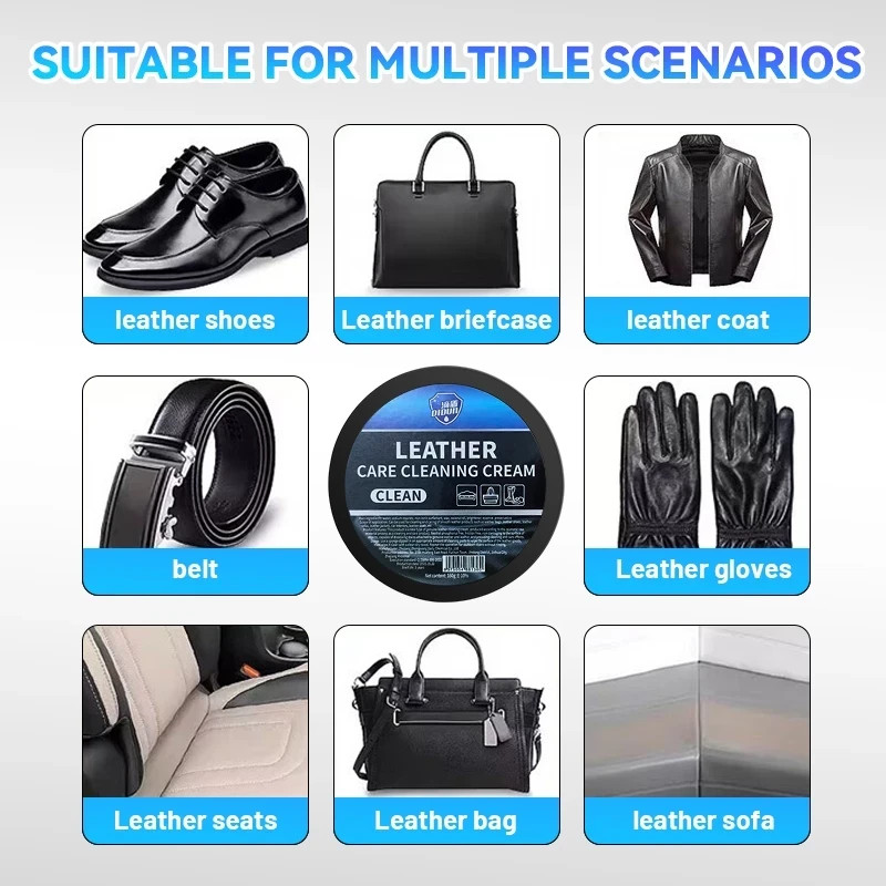 Car Interior Leather Maintenance Cream Remove Stain Polish Brighten Shoes bags