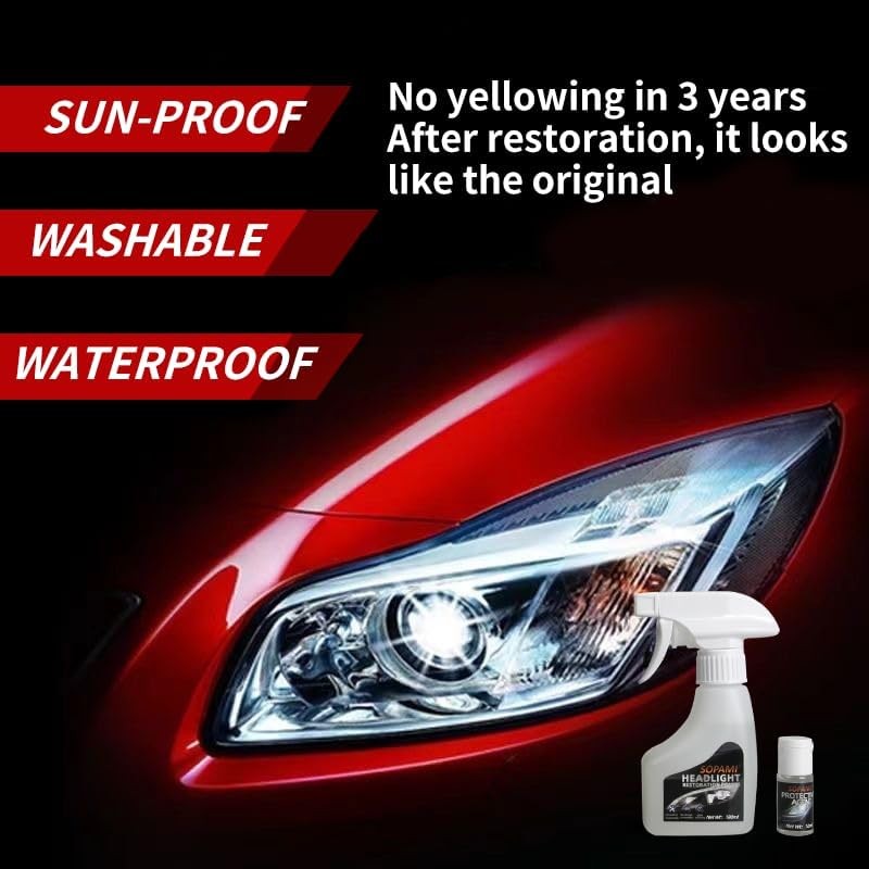 Automotive Headlight Restoration Kit Oxidized and Yellowed Automotive…