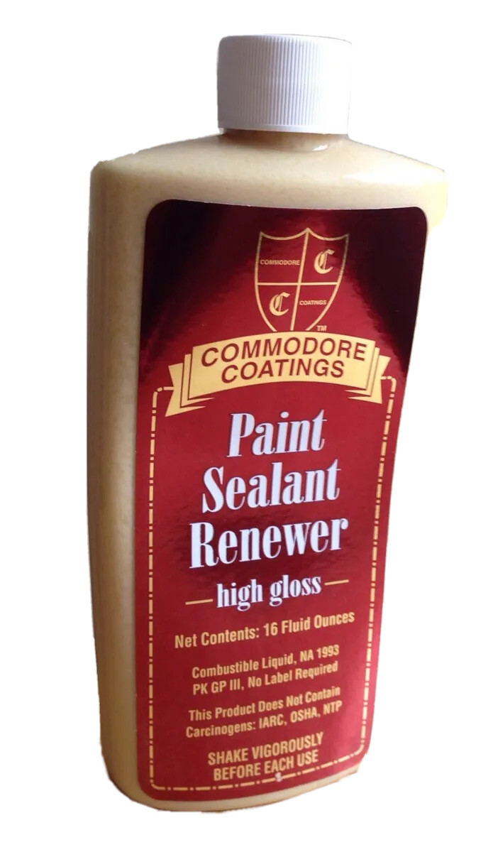COMMODORE COATINGS AUTOMOBILE PAINT SEALANT RENEWER, 16 OUNCE BOTTLE, NEW