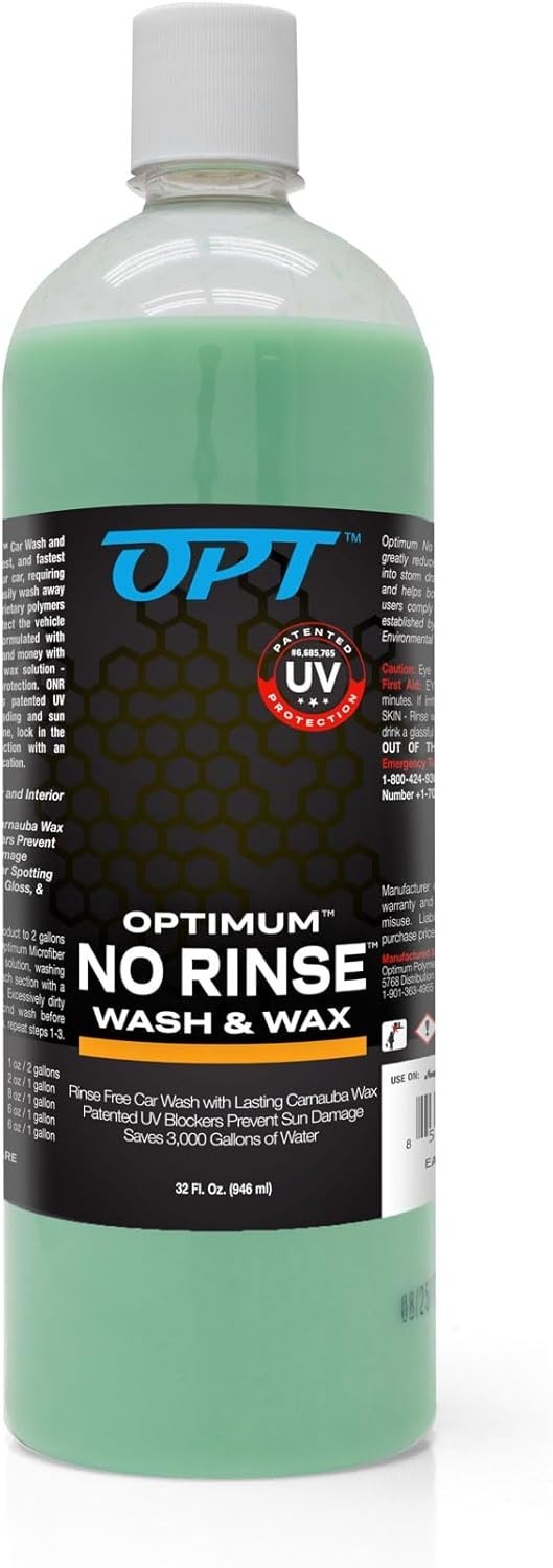 32 Oz Optimum No Rinse Car Wash and Wax – Quick Detailer for Cars, RVs & More