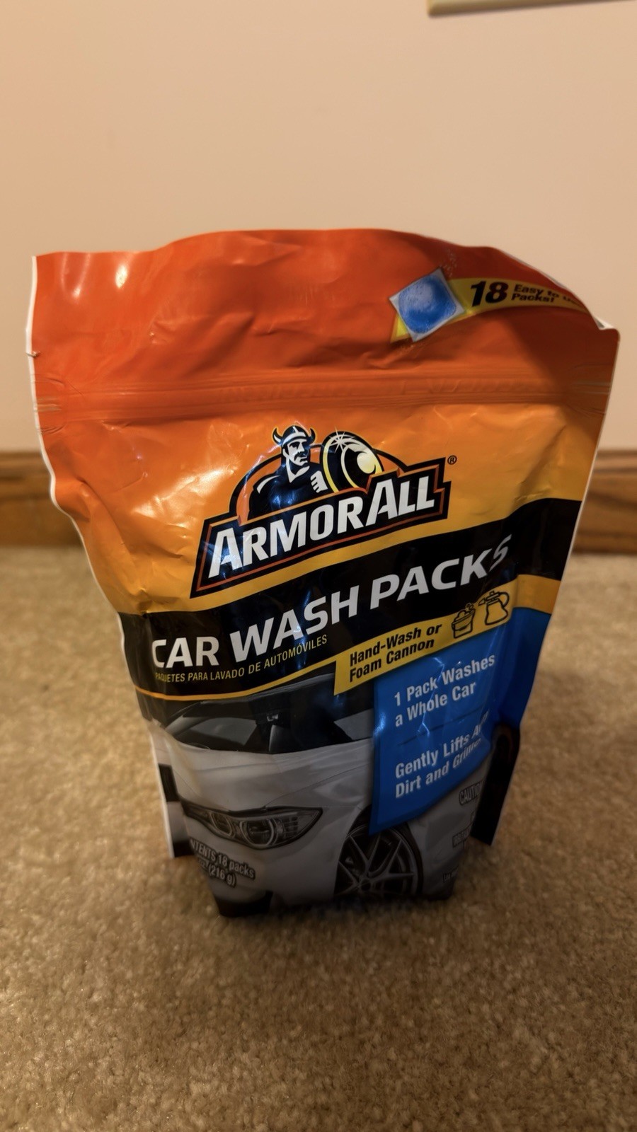 Armor All Car Wash Pods 18pc Car Wash Kit: Could Handwash Or Foam cannon; 3 Pack