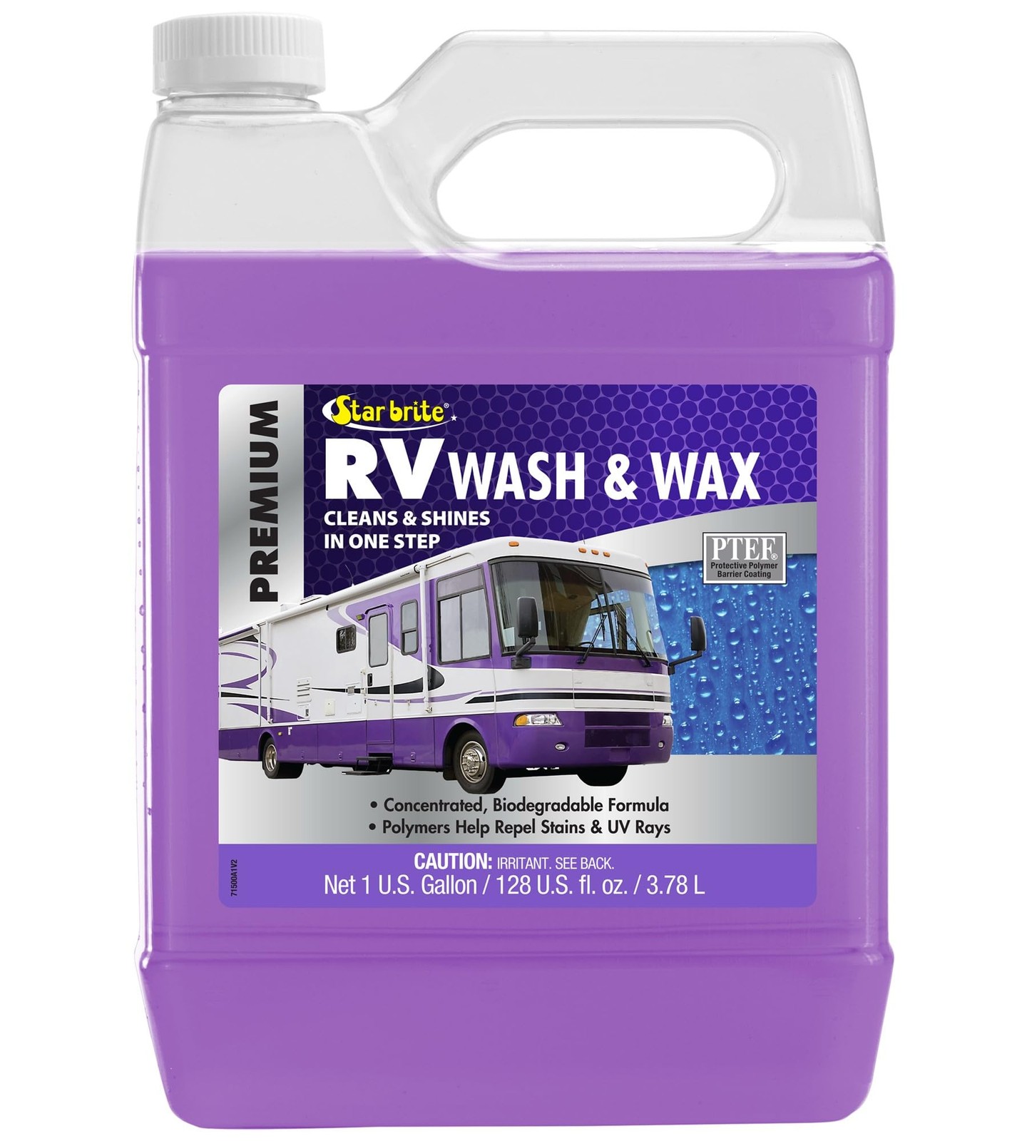 STAR BRITE RV Wash & Wax – Concentrated Cleaner – 128 Fl Oz (Pack of 1), blue