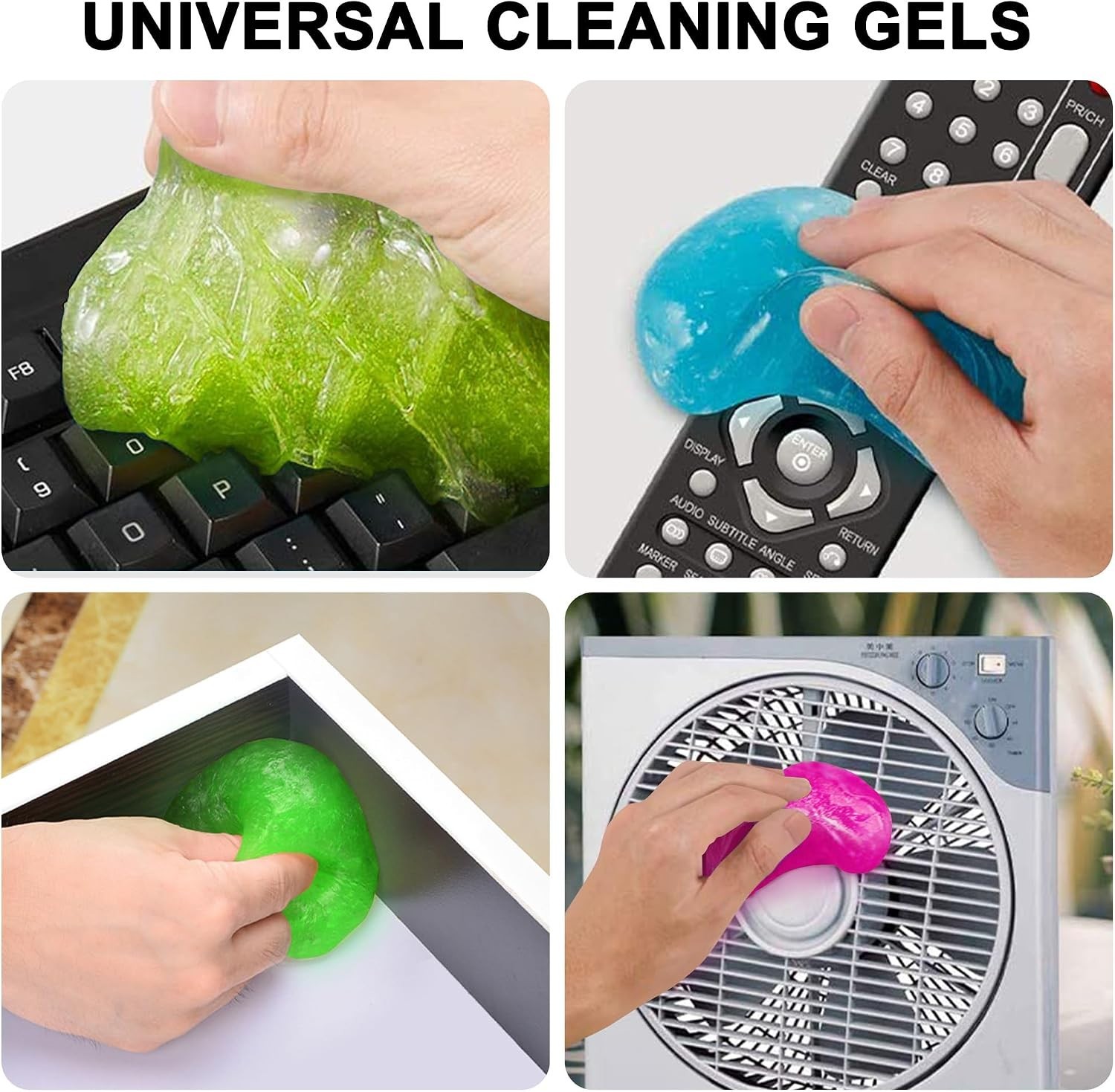 Eco-Friendly Car Cleaning Gel 4-Pack – Versatile Detailing Slime for Interior