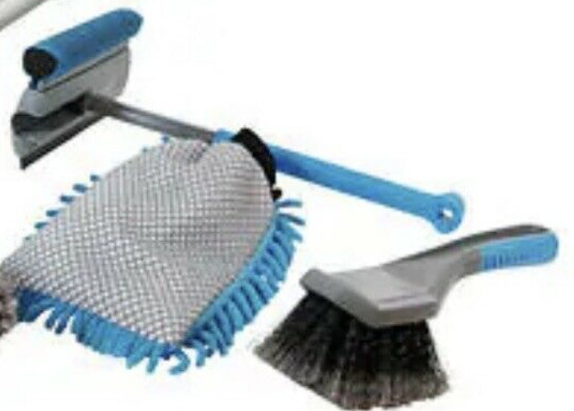 NOB 3 pc AutoSpa Car Washing Kit – Soft Brush, Wash Mitt, & Squeegee ONLY