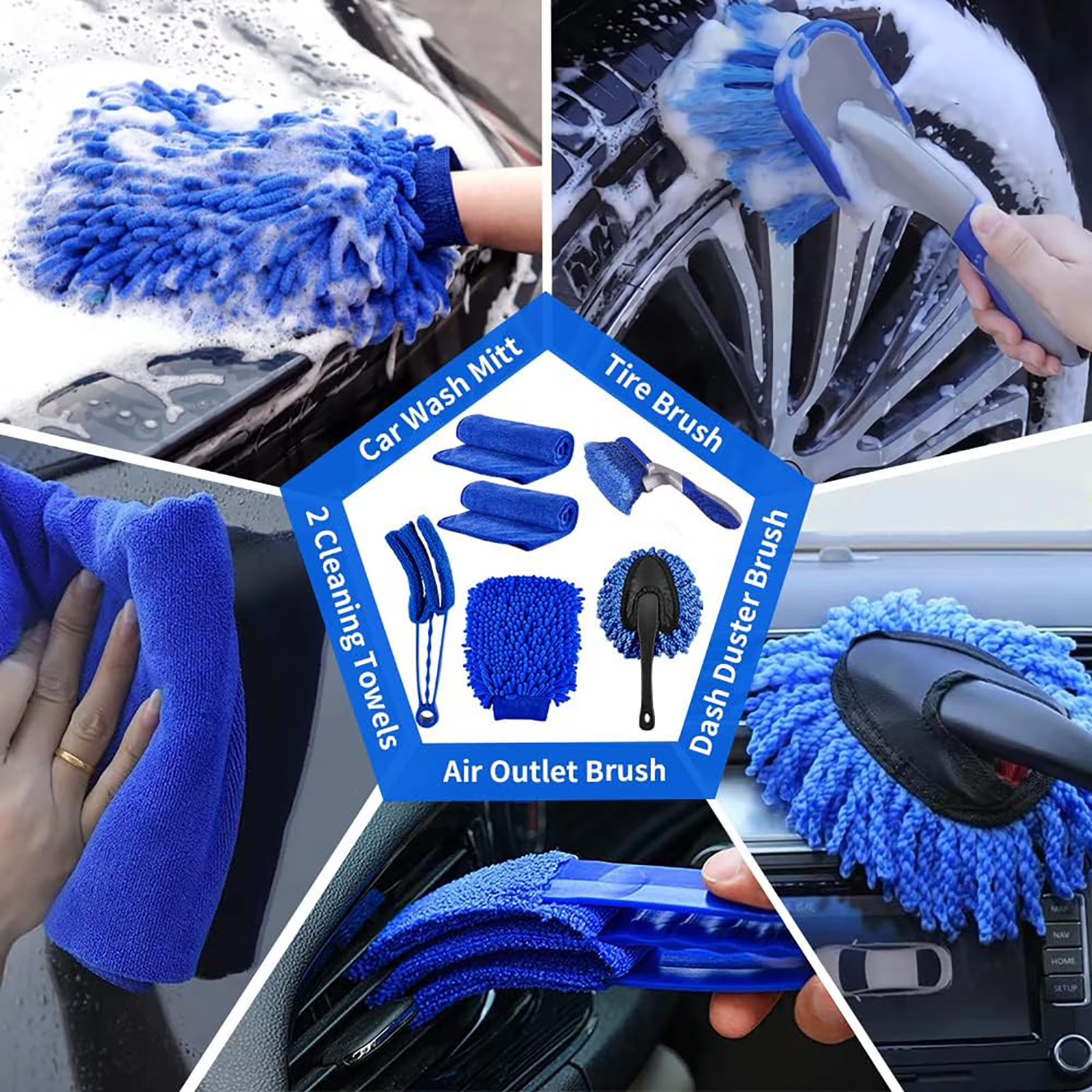 Armor All Complete Car Cleaning Care Kit for Car Detailing plus Bonus Air Freshe