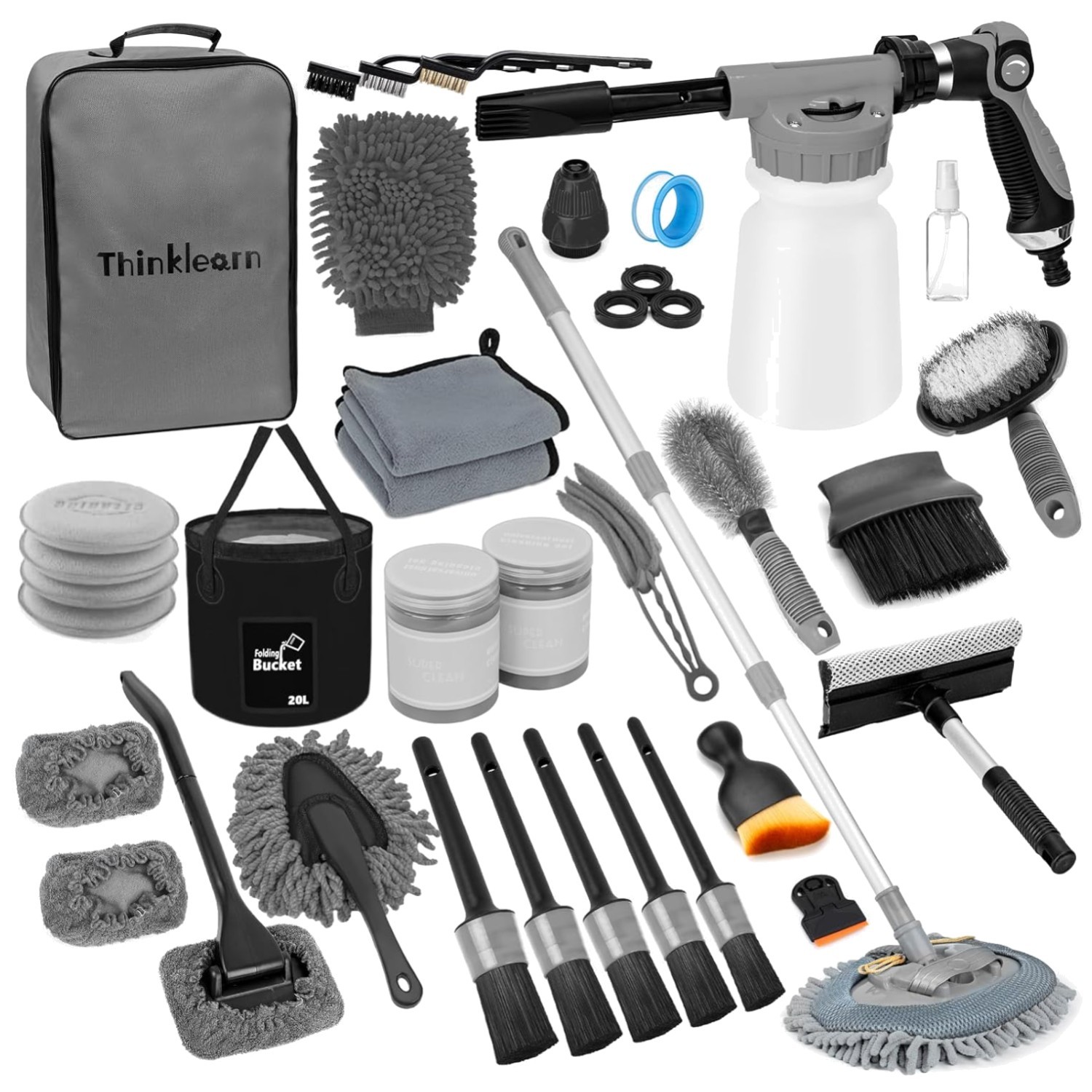 Complete Car Wash Kit Set with Foam Gun