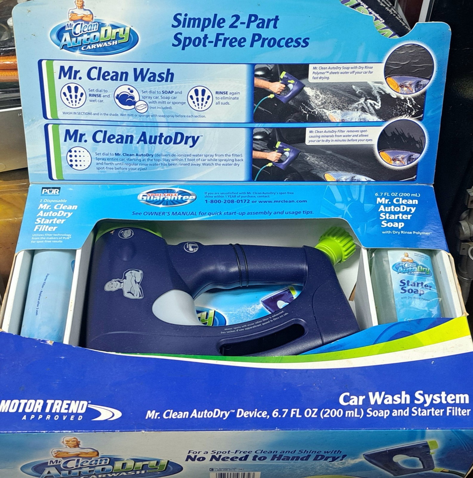 Mr Clean Auto Dry Car Wash Spot-Free Clean Shine Spray Starter Kit New In Box