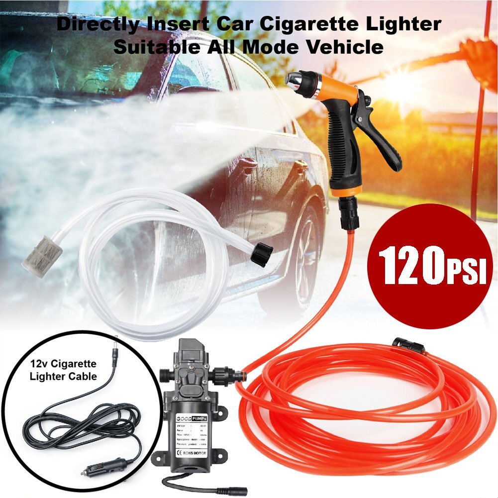 12V 120PSI Washdown Wash Pump Kit Electric Car Washer Cleaner Sprayer Tool