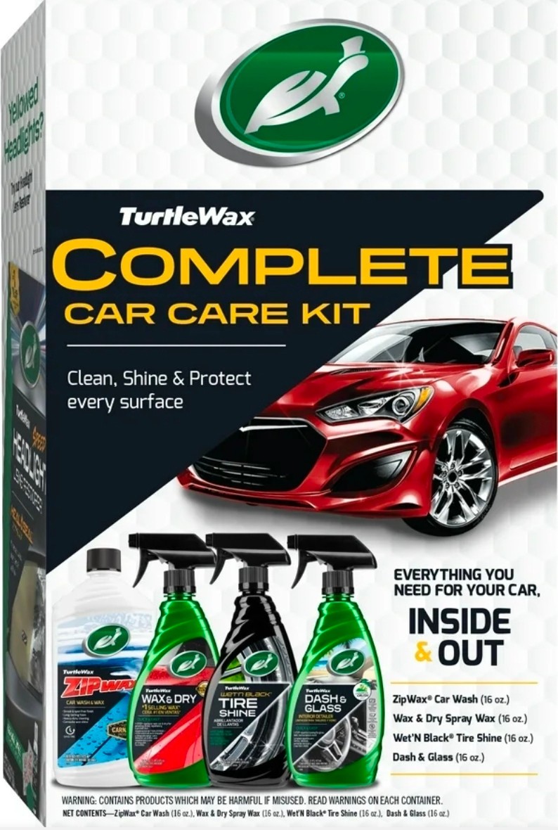 Turtle Wax Complete Car Care 4 Piece Kit, 53834