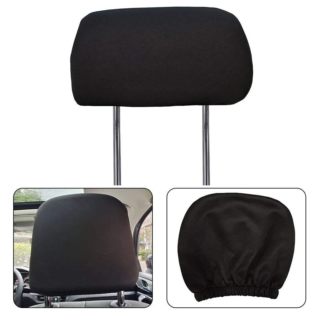 1pc Premium Cloth Headrest Cover For Car Truck SUV Auto Universal Elastic Neck