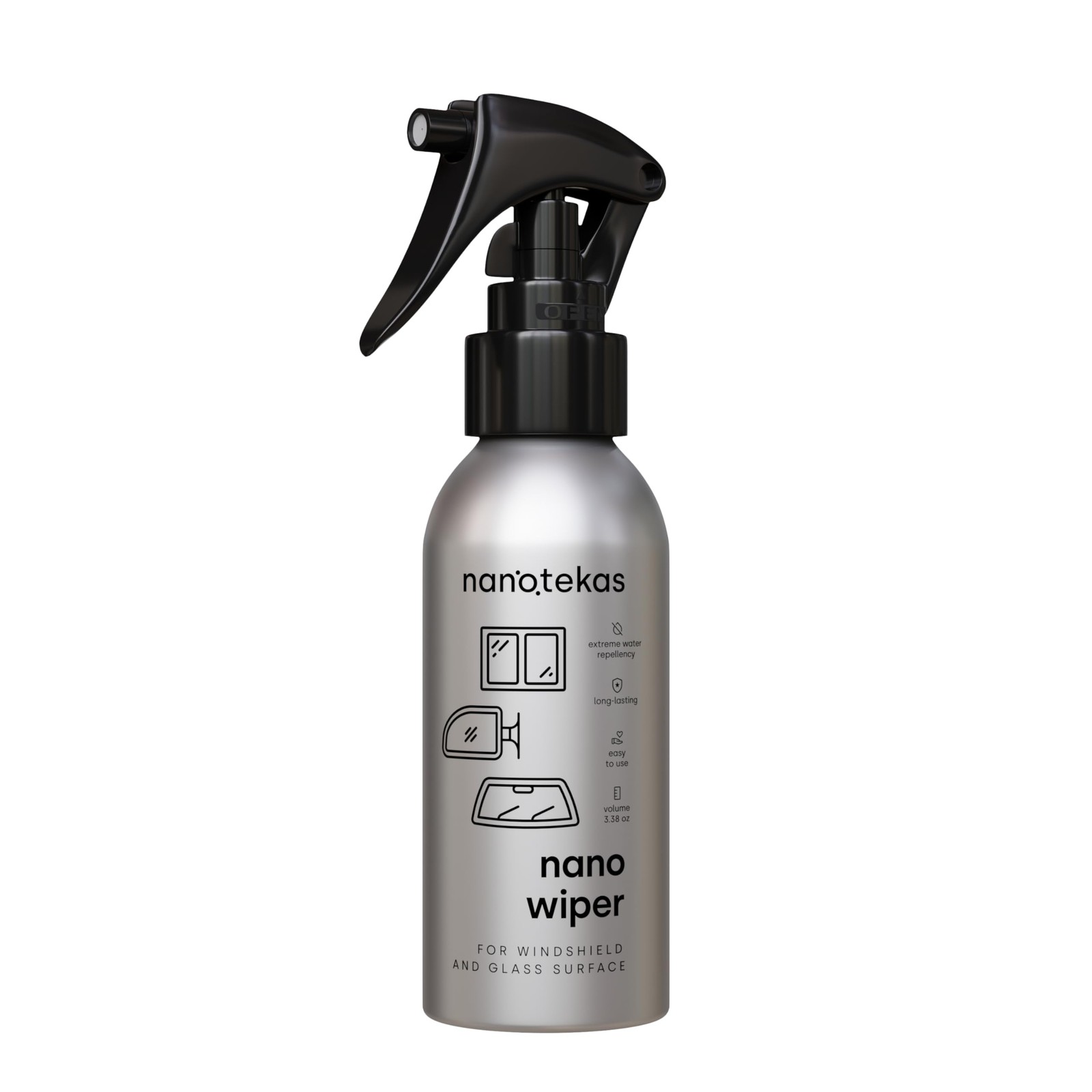 Nanotekas Ceramic Coating for Cars – Nano Wiper Auto 3.38 Fl Oz (Pack of 1)