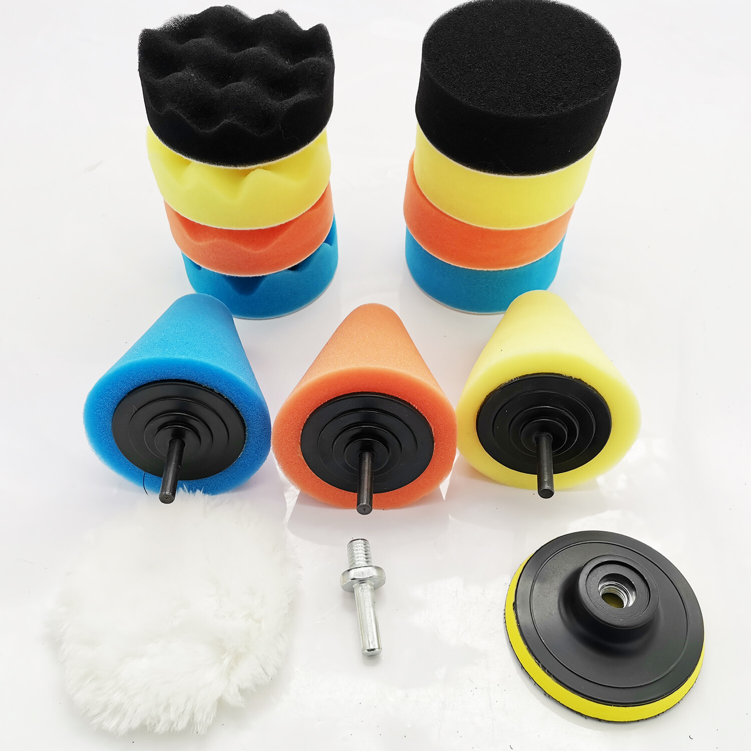 Car Buffing Pads Polishing Sponge Buffer Set Waxing Foam Polisher Kit for Drill