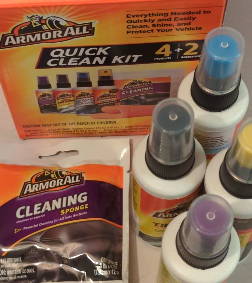 Armor All Quick Clean Car Detailing Kit 4 Products + 2 Accessories