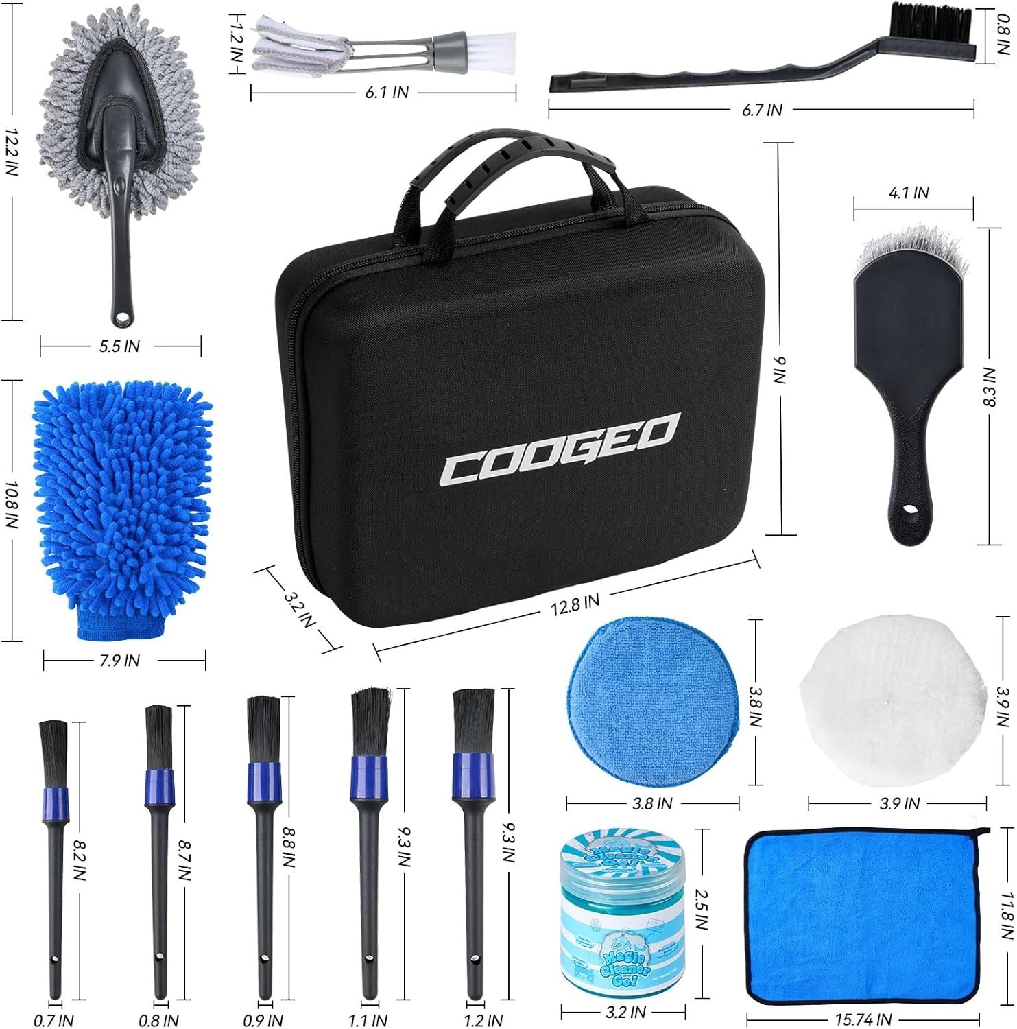 21Pcs Car Detailing Kit,Compelete Car Cleaning Kits Interior Cleaner with Det…