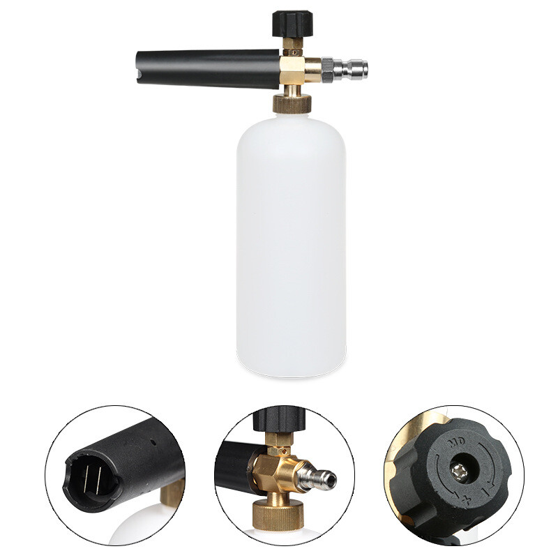 1L Bottle Car Wash Snow Foam Lance with 1/4″ Quick Connector Pressure Jet Washer
