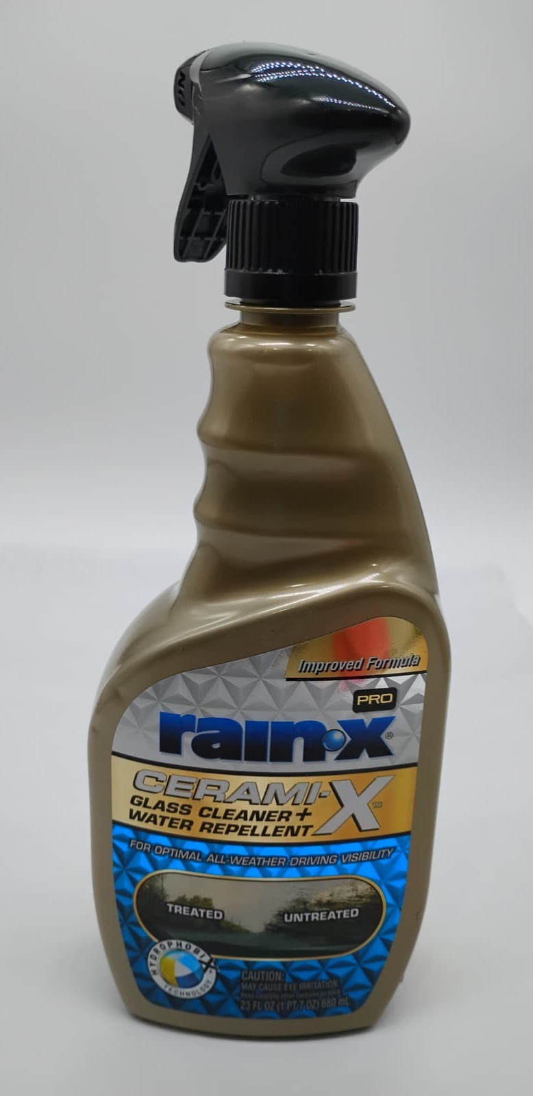 Rain-X Cerami-X Glass Cleaner + Water Repellent 23oz Spray Streak-Free Shine