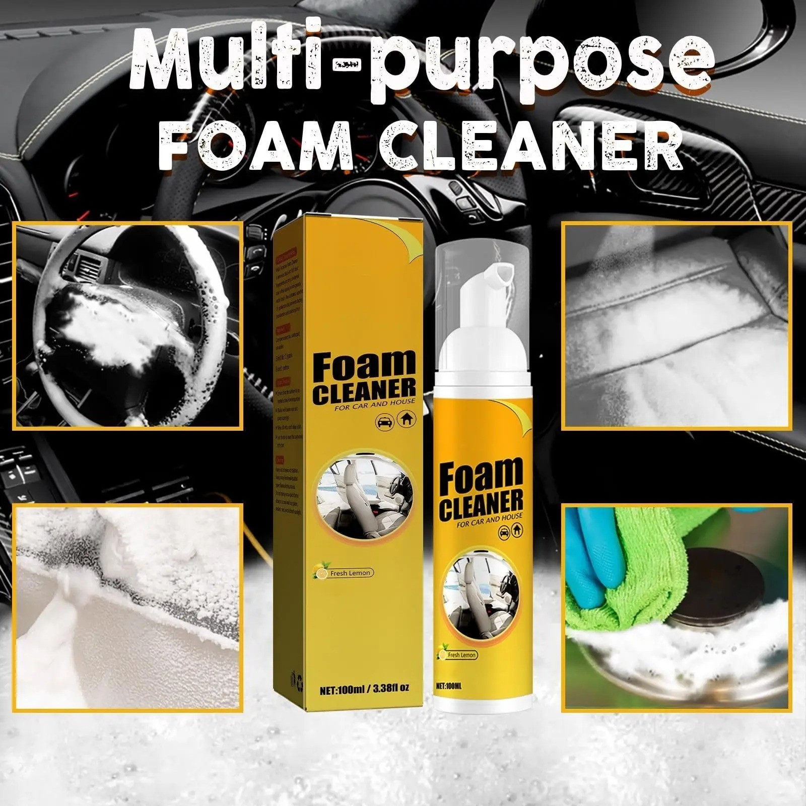 ​​Multi Surface Foam Cleaner Compound Enzyme Formula For Car Use Simple Spray