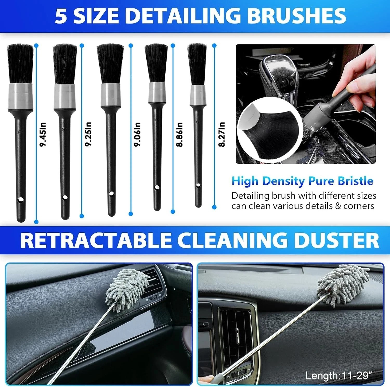 Car Cleaning Kit, Car Detailing Kit Interior Cleaner with High Power Handheld…