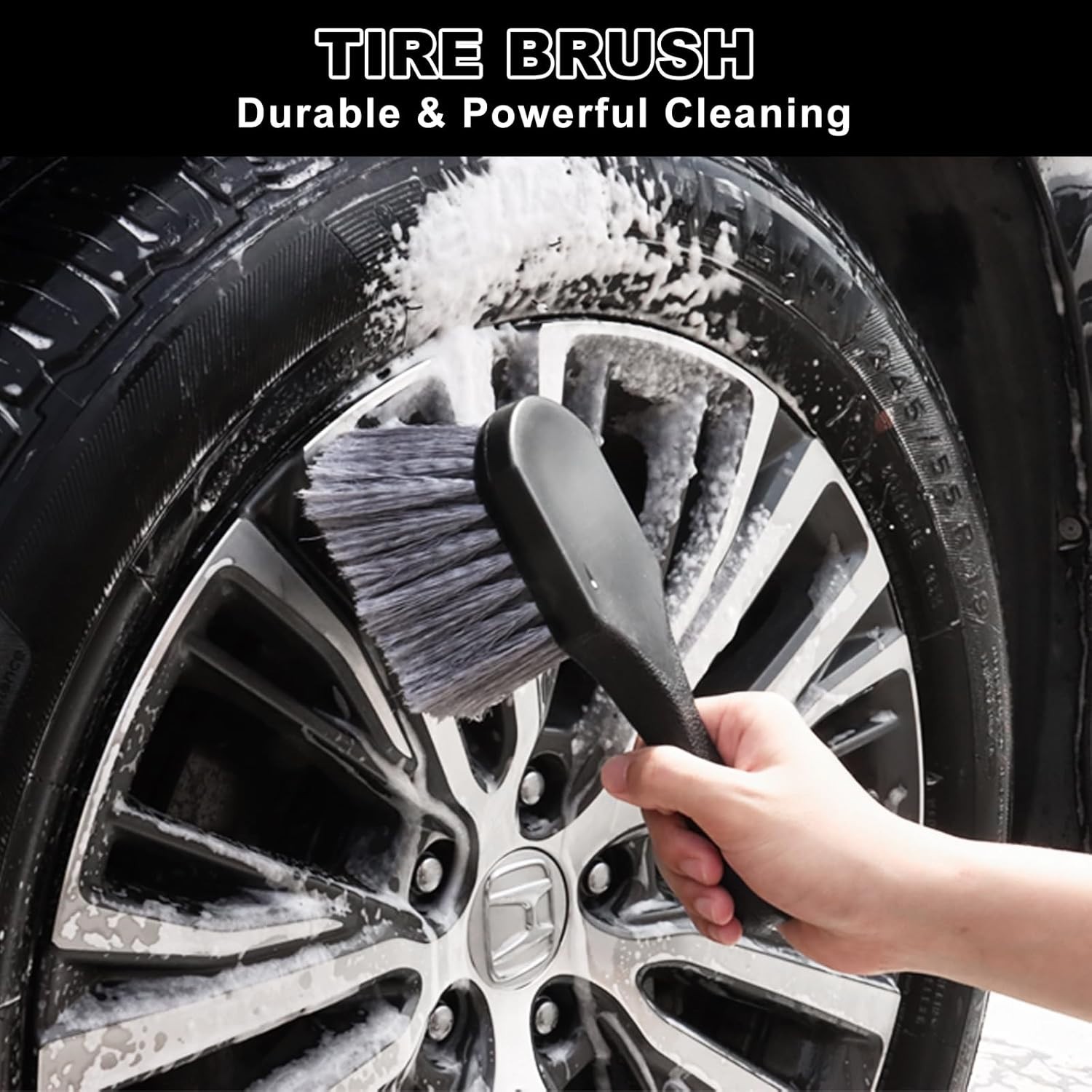 9Pcs Car Wheel & Tire Brush Kit, Wheel Cleaner Brush, Soft-bristled Rim Brush…
