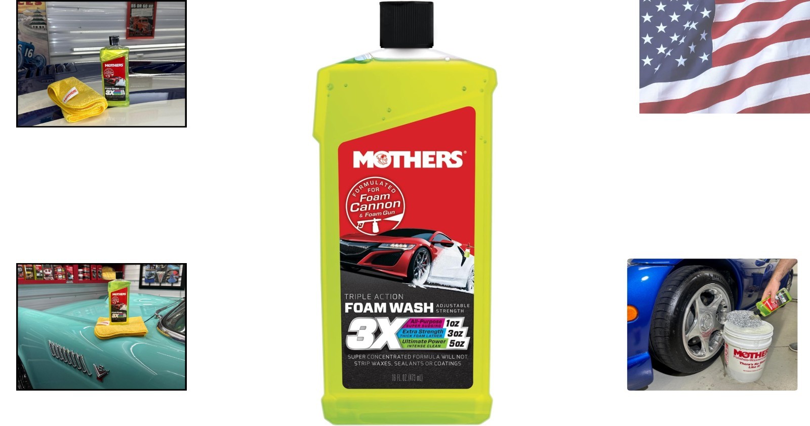 Triple Action Foam Wash 16 oz – Eco-Friendly, Streak-Free, pH Balanced Clean