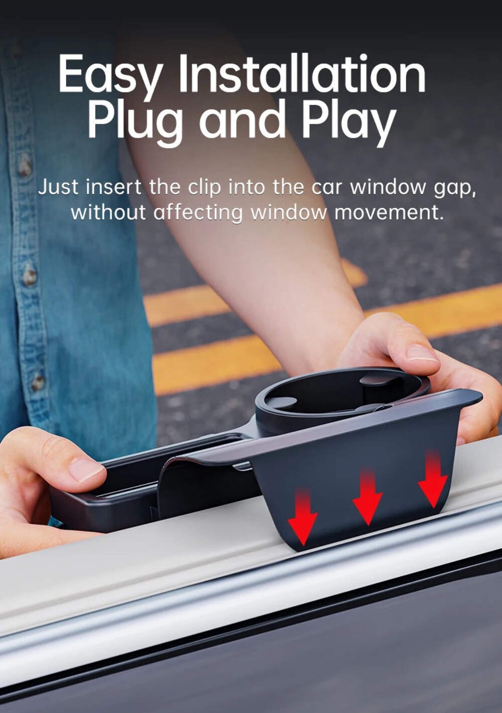 Car Cup Stand Phone Holder Mount Tray Side Door Window Storage Barrel Pocket