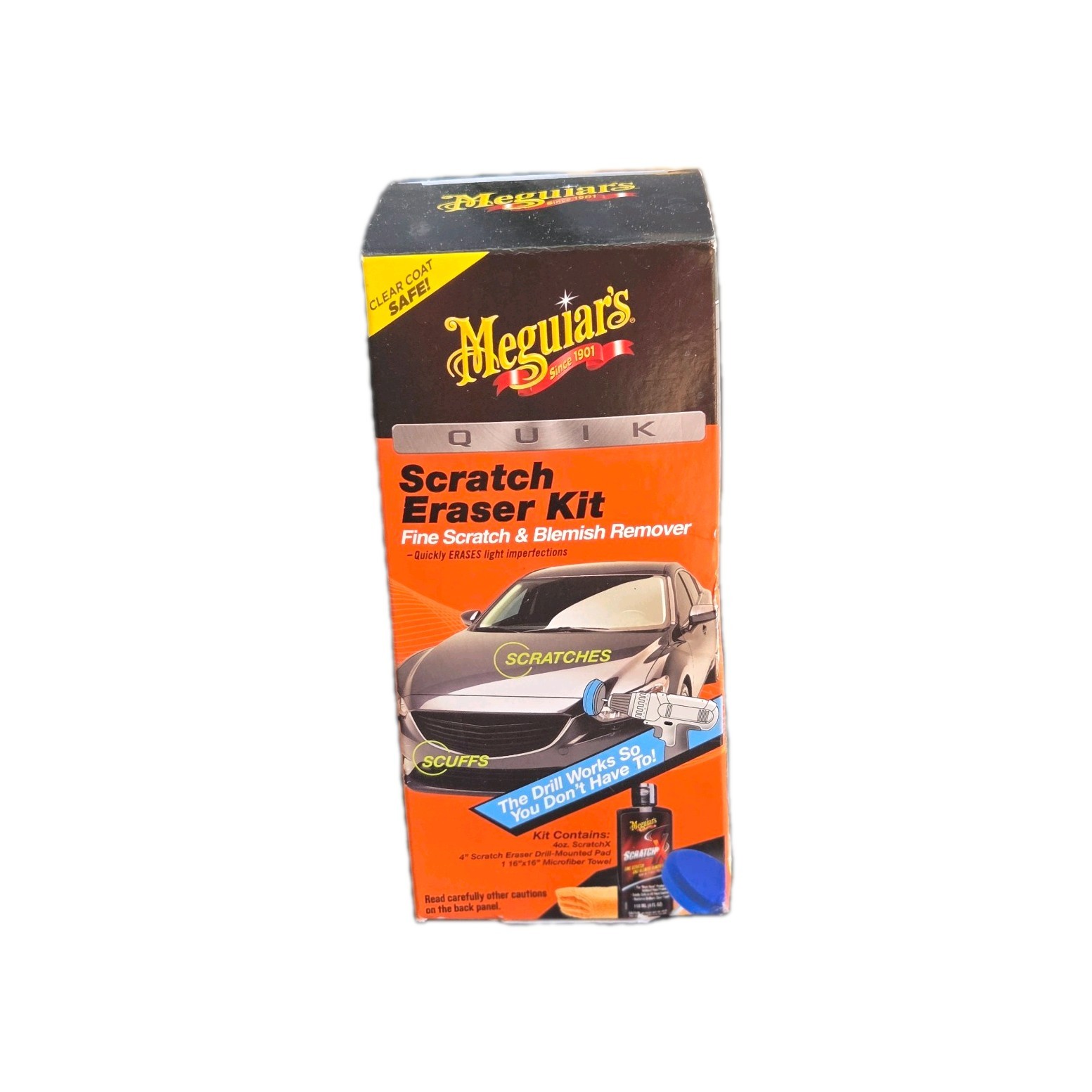 Meguiar’s Quik Scratch Eraser Kit Fine Scratch & Blemish Remover Drill Mounted