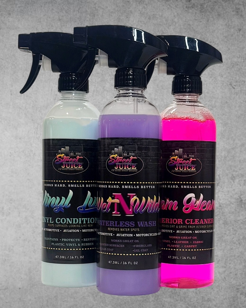 Tri-Power 1 TP-1 Street Juice Products Car Care Kit 16oz (3 Pack)